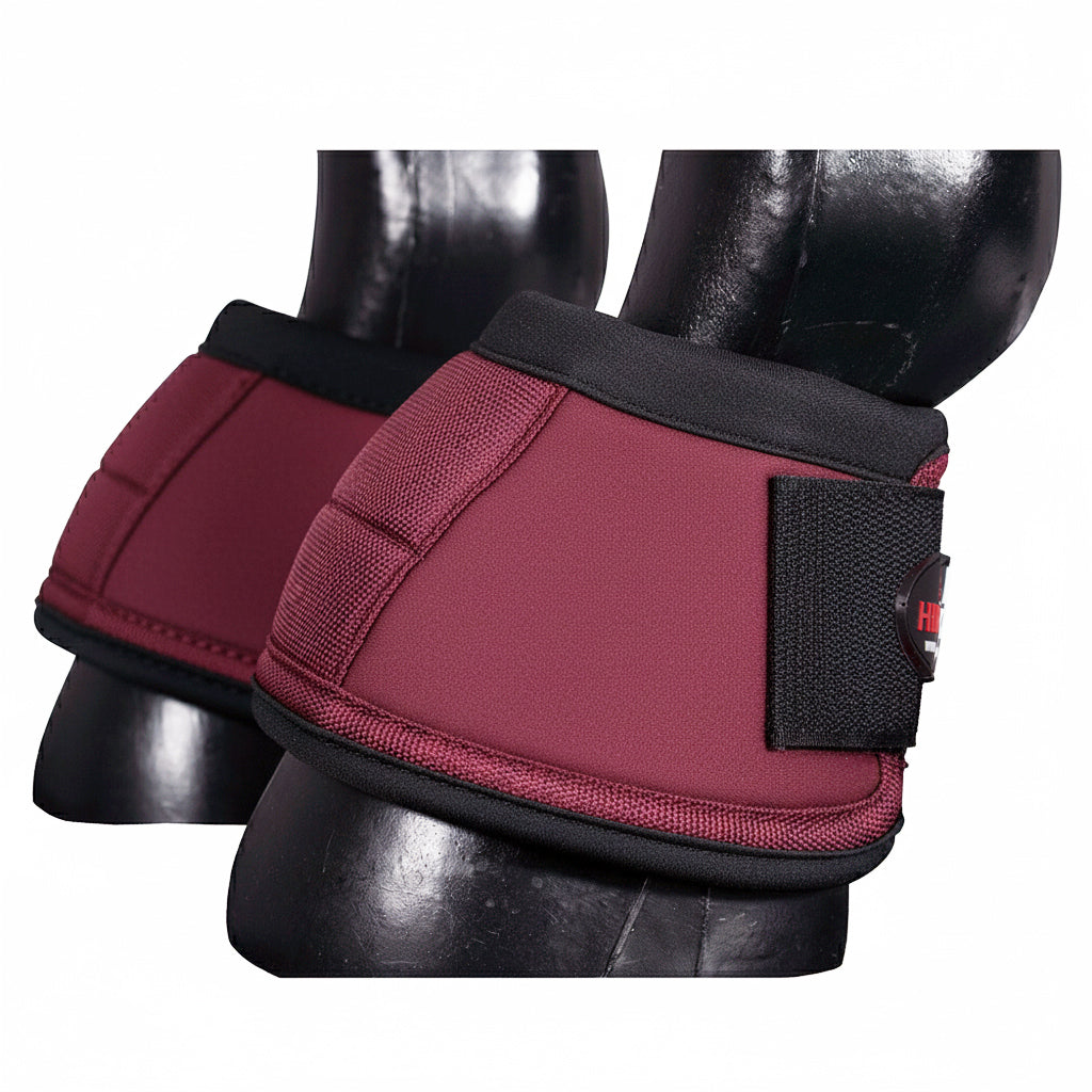 HILASON Ballistic Overreach Bell Boots for Horses Protective, Shock Absorbing, Durable &amp; Comfortable Quick Wrap Hook Loop