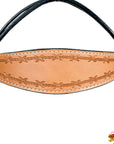 HILASON Western Horse Headstall Breast Collar Set Tack Genuine American Leather Barb Wire Tan