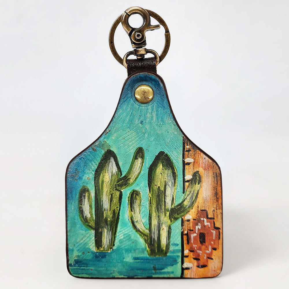 American Darling ADKRM137 Hand Painted Genuine Leather Keyring Key chain