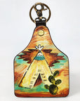 American Darling ADKRM138 Hand Painted Genuine Leather Keyring