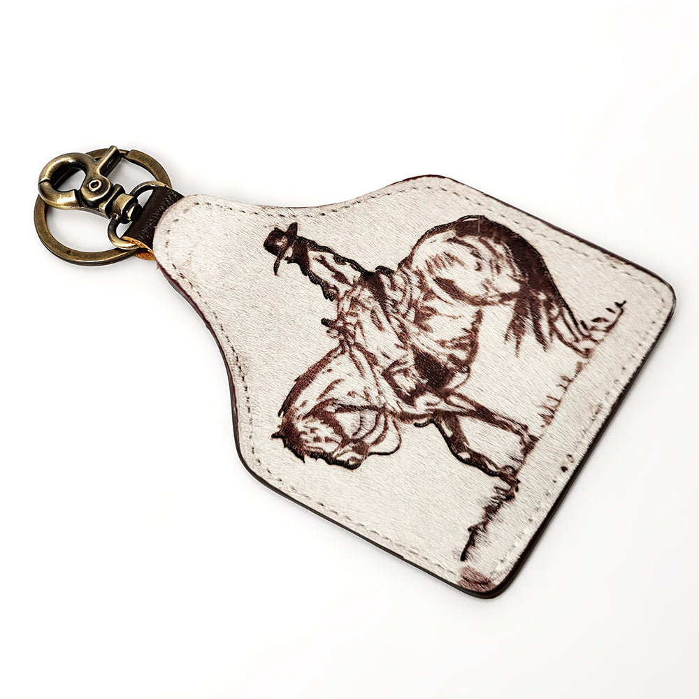 American Darling ADKRM142 Hair On Genuine Leather Keyring