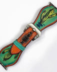 American Darling Hand Tooled I watch Strap Genuine Leather With Beautiful Cactus Hand Painted Smart Watch Strap