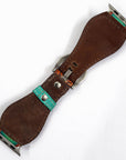 American Darling Hand Tooled I watch Strap Genuine Leather With Beautiful Cactus Hand Painted Smart Watch Strap