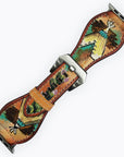 American Darling Hand Tooled I watch Strap Genuine Leather With Beautiful Cactus Hand Painted Smart Watch Strap