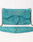 American Darling Suede Bag Genuine Leather Clutch Bag