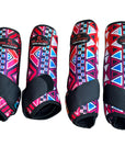 Hilason Horse Front Rear Hind Leg Sport Boots Set of 4 Blue