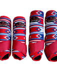Hilason Horse Front Rear Hind Leg Sport Boots Set of 4 Blue