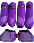 HILASON L M S Horse Front Rear Hind Leg Sport Boots & Bell 6 Pack | Jumping