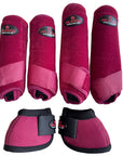 HILASON L M S Horse Front Rear Hind Leg Sport Boots & Bell 6 Pack | Jumping