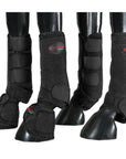 HILASON L M S Horse Front Rear Hind Leg Sport Boots & Bell 6 Pack | Jumping