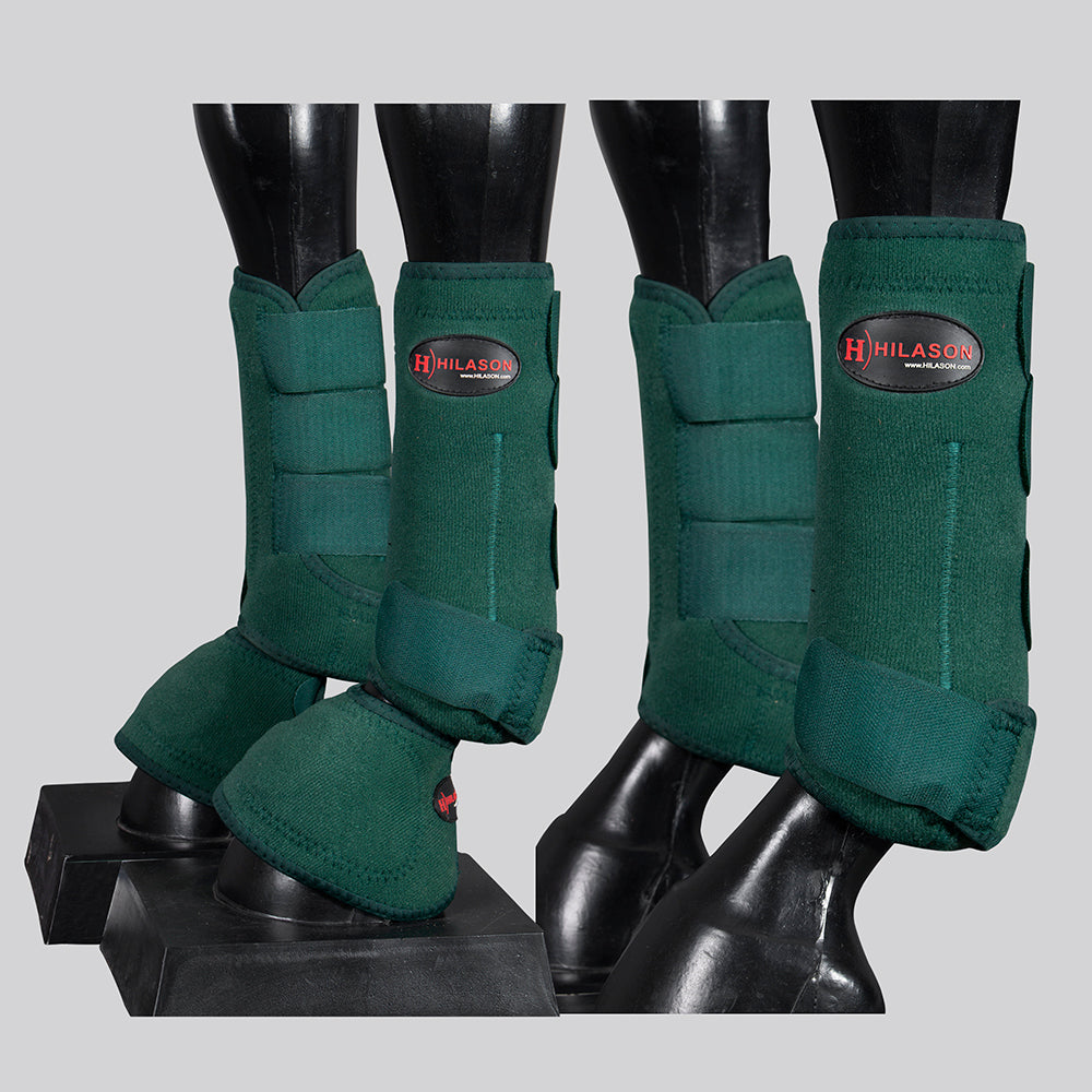 HILASON L M S Horse Front Rear Hind Leg Sport Boots &amp; Bell Boots 6 Pack