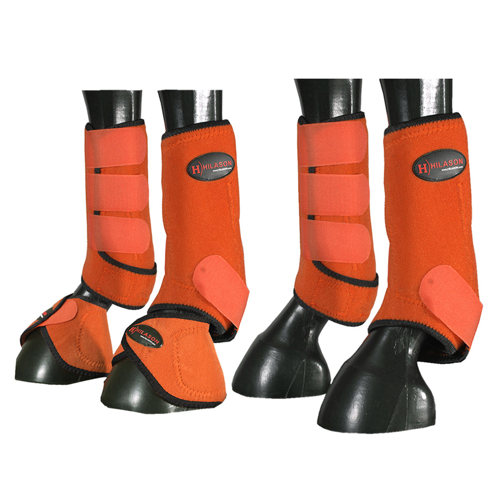 HILASON L M S Horse Front Rear Hind Leg Sport Boots &amp; Bell 6 Pack | Jumping