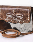 American Darling Crossbody Hair on Genuine Leather Women Bag Western Handbag Purse