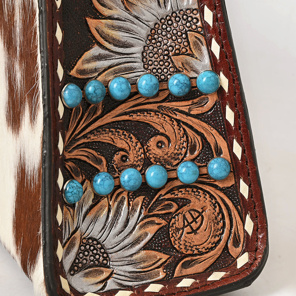 American Darling Small Crossbody Beautifully Hair on Leather women bag