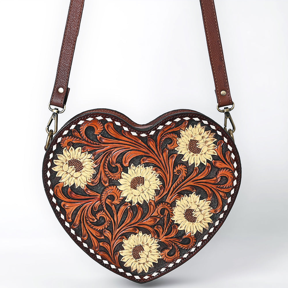 American Darling Canteen Hand Tooled Genuine Leather women bag western handbag purse