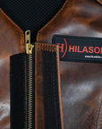Hilason Bull Riding Rodeo Floral Hand Carved Genuine Leather Vest Black Safety Protective Gear Equipment Vest