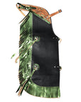 Hilason Western Pro Rodeo Bull Riding Chaps Leather Youth Kid