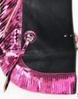 Hilason Western Pro Rodeo Bull Riding Chaps Leather Youth Kid