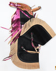 Hilason Western Pro Rodeo Bull Riding Chaps Leather Youth Kid
