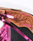 Hilason Western Pro Rodeo Bull Riding Chaps Leather Youth Kid