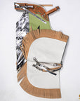 Hilason Western Pro Rodeo Bull Riding Chaps Leather Youth Kid