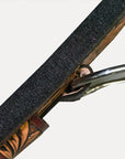 24 In HILASON Western Horse Saddle Cinch Girth Genuine Leather Brown Floral Hand Tooled & Carved Stainless Steel Hardware