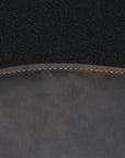 HILASON Western Horse Wool Felt Round Contoured Western Saddle Pad W/ Genuine Leather Black