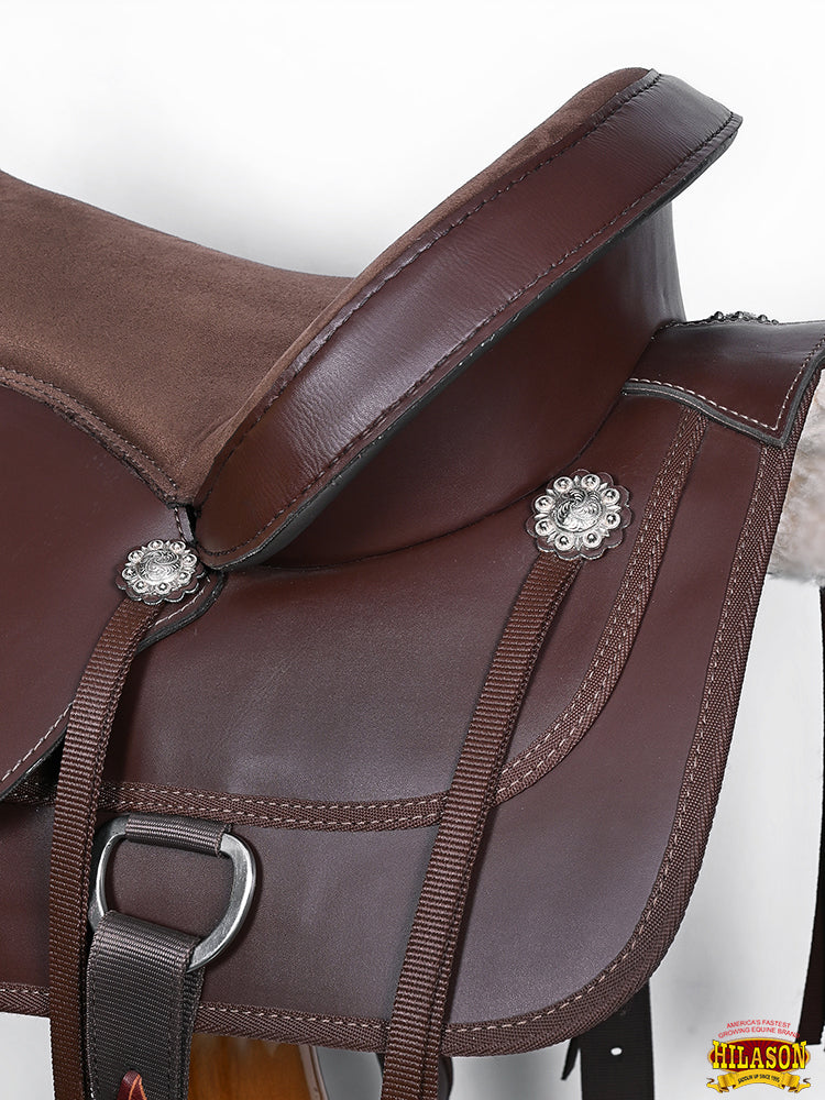 Western Flex Tree Saddle With Durable Weather Resistant Exterior For Trail Riding