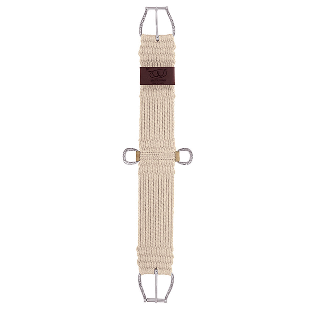 30" Weaver 100% Mohair 27 Strand Straight Cinch Girth W/ Jeremiah Watt Hardware