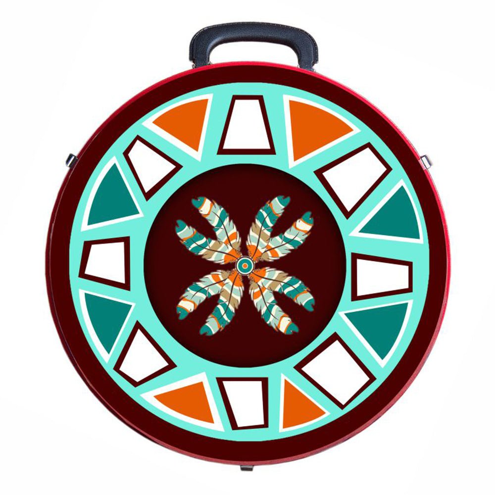 Hilason Medium 4 Rope Capacity Can With Attractive Printed Genuine Leather Trim
