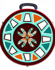 Hilason Medium 4 Rope Capacity Can With Attractive Printed Genuine Leather Trim