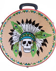 Hilason Medium 4 Rope Capacity Can With Attractive Printed Genuine Leather Trim