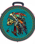 Hilason Medium 4 Rope Capacity Can With Attractive Printed Genuine Leather Trim