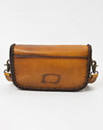 American Darling Handcrafted Western Leather Crossbody Bag for Women – Braided Trim Shoulder Purse