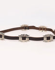 American Darling Genuine Leather Women Belt Dark Brown With Concho 51 Inches