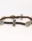 American Darling Genuine Leather Women Belt Dark Brown With Concho 51 Inches