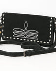 American Darling Western Small Cross Body Genuine Leather Handbag Purse Wallet Bag For Women Girls