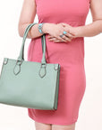 OHLAY OHZX122 Tote Genuine Leather Women Bag Western Handbag Purse