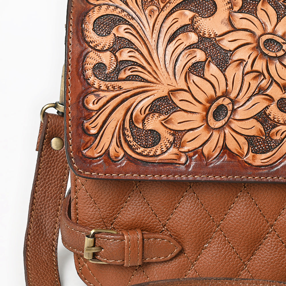 American Darling Small Crossbody Hand Tool Genuine Leather Women Bag Western Handbag Purse