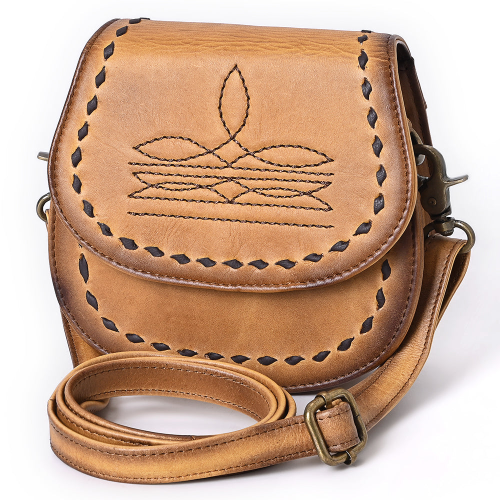 American Darling Crossbody Hand Tooled Genuine Leather women bag western handbag purse
