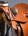 15 In HILASON Western Horse Wade Saddle Genuine Leather Ranch Roping Brown