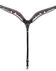 Hand-Carved Leather Western Headstall And Breast Collar Set For Training And Showing