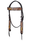 Hand-Carved Leather Western Headstall And Breast Collar Set For Training And Showing