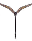 Hand-Carved Leather Western Headstall And Breast Collar Set For Training And Showing