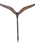 Hand-Carved Leather Western Headstall And Breast Collar Set For Training And Showing