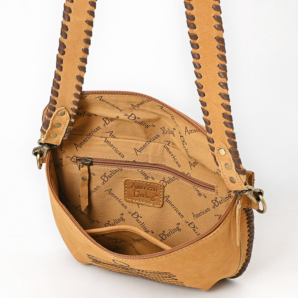 American Darling Crossbody Genuine Suede Leather Women Bag Western Handbag Purse