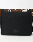 OHLAY Crossbody Hair On Upcycled Canvas  Genuine Leather Women Bag Western Handbag Purse
