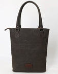 OHLAY Tote Hair On Upcycled Canvas  Genuine Leather Women Bag Western Handbag Purse