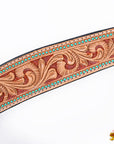 HILASON Western Horse Hand Carved American Leather Breast Collar Headstall