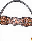 HILASON Western Horse Hand Carved American Leather Breast Collar Headstall